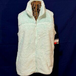 Eddie Bauer Fast Fleece Plush Vest, Seafoam Green, Size L, NWT